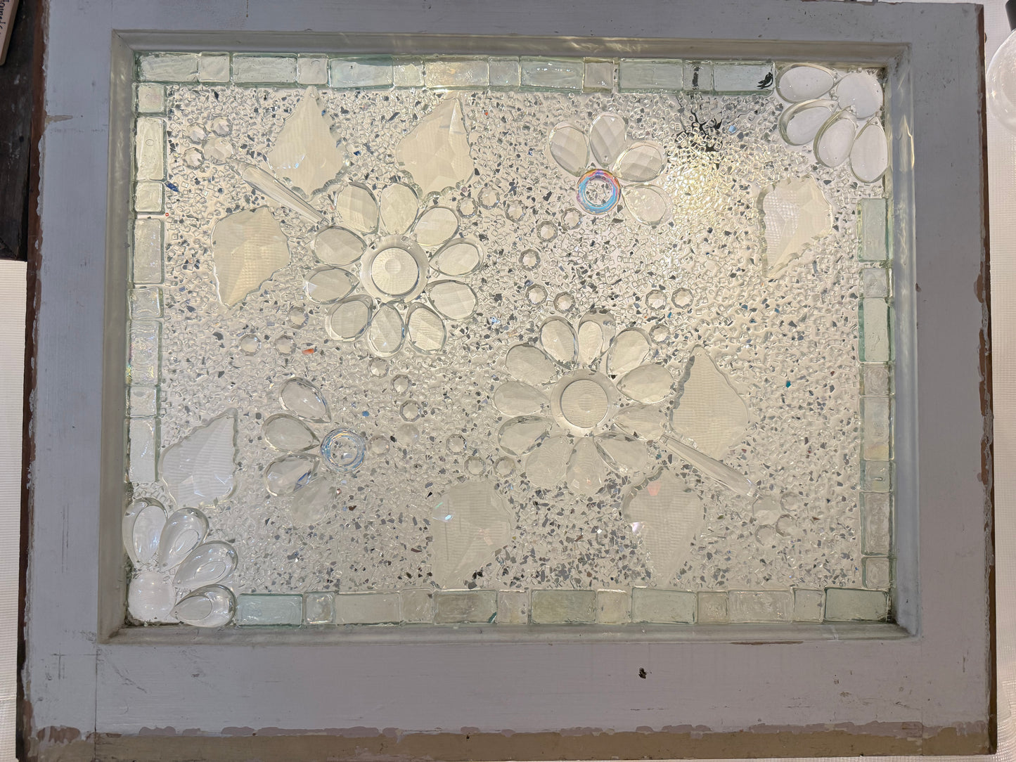 Medium Handcrafted Chandelier Glass Window