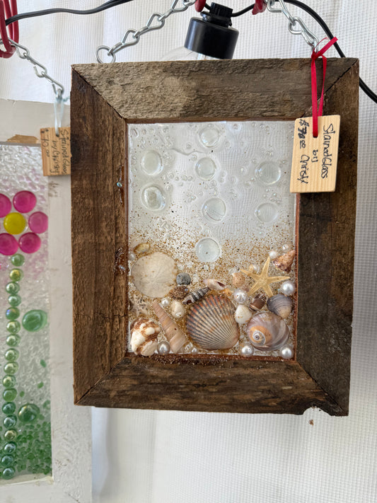 Small Handcrafted Seashell Window