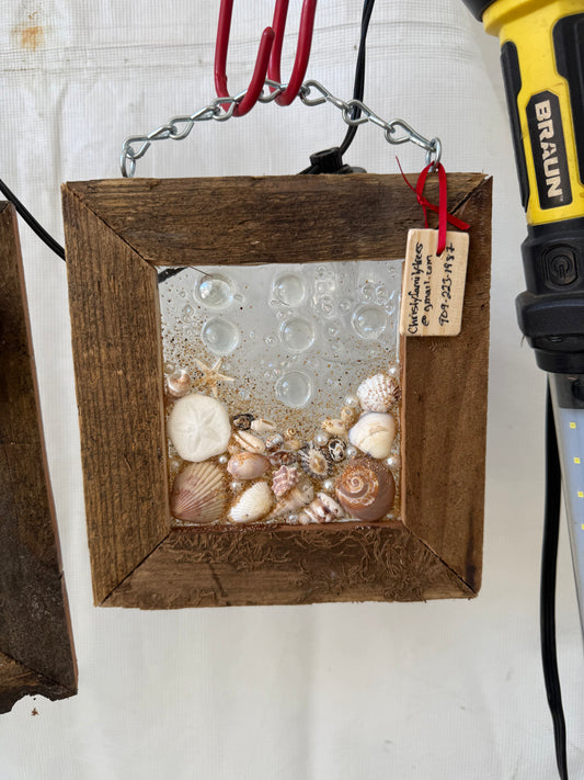 Small Handcrafted Seashell Window